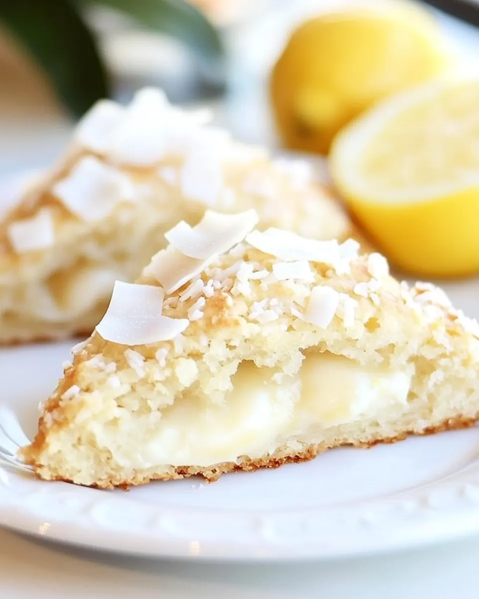 Toasted Coconut Lemon Scones