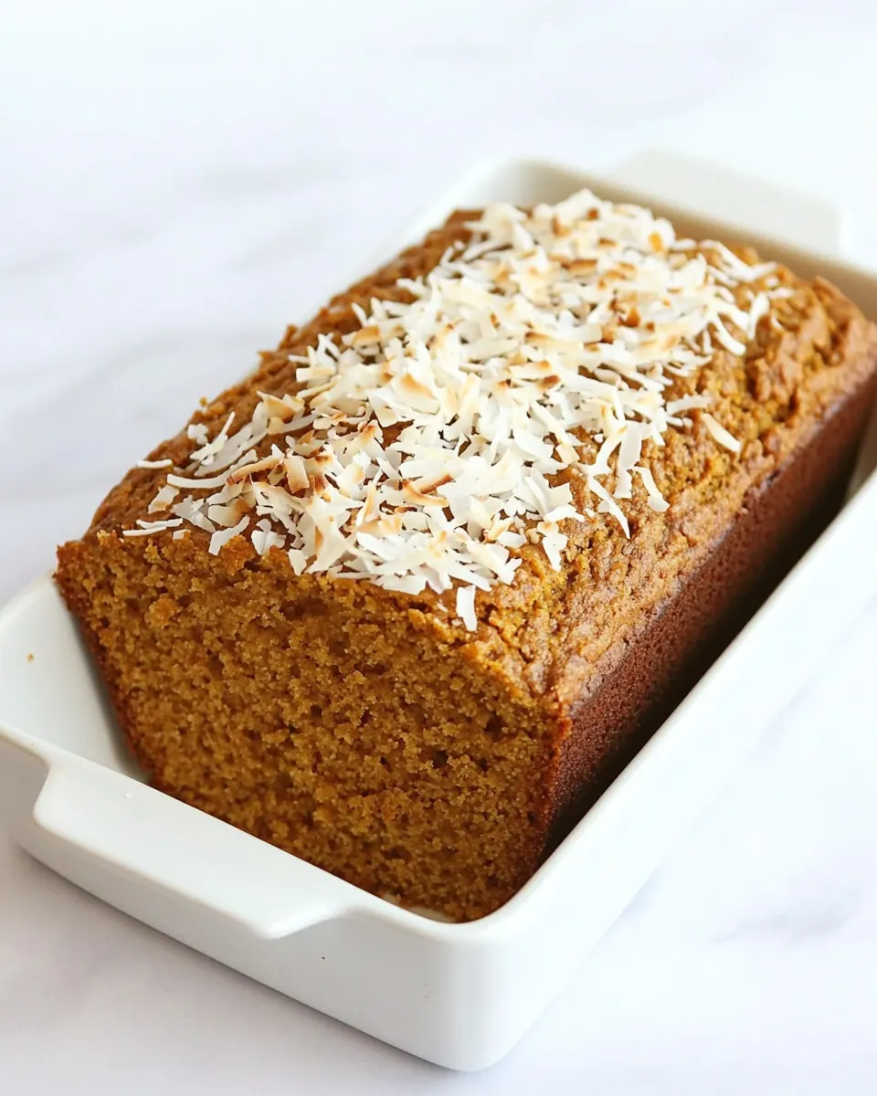 Toasted Coconut Pumpkin Bread