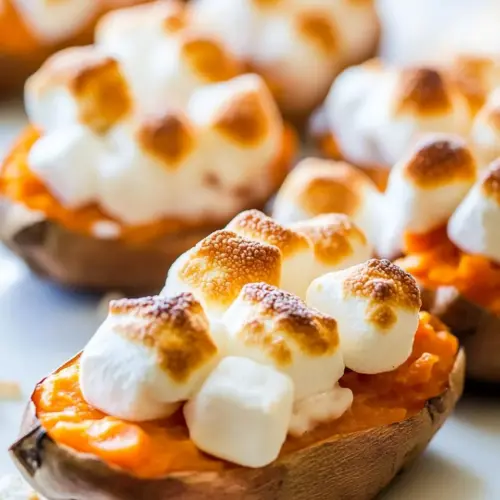 Toasted Marshmallow Twice Baked Sweet Potatoes