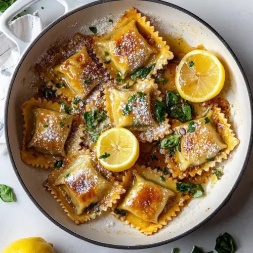 Toasted Skillet Ravioli with Lemon Brown Butter