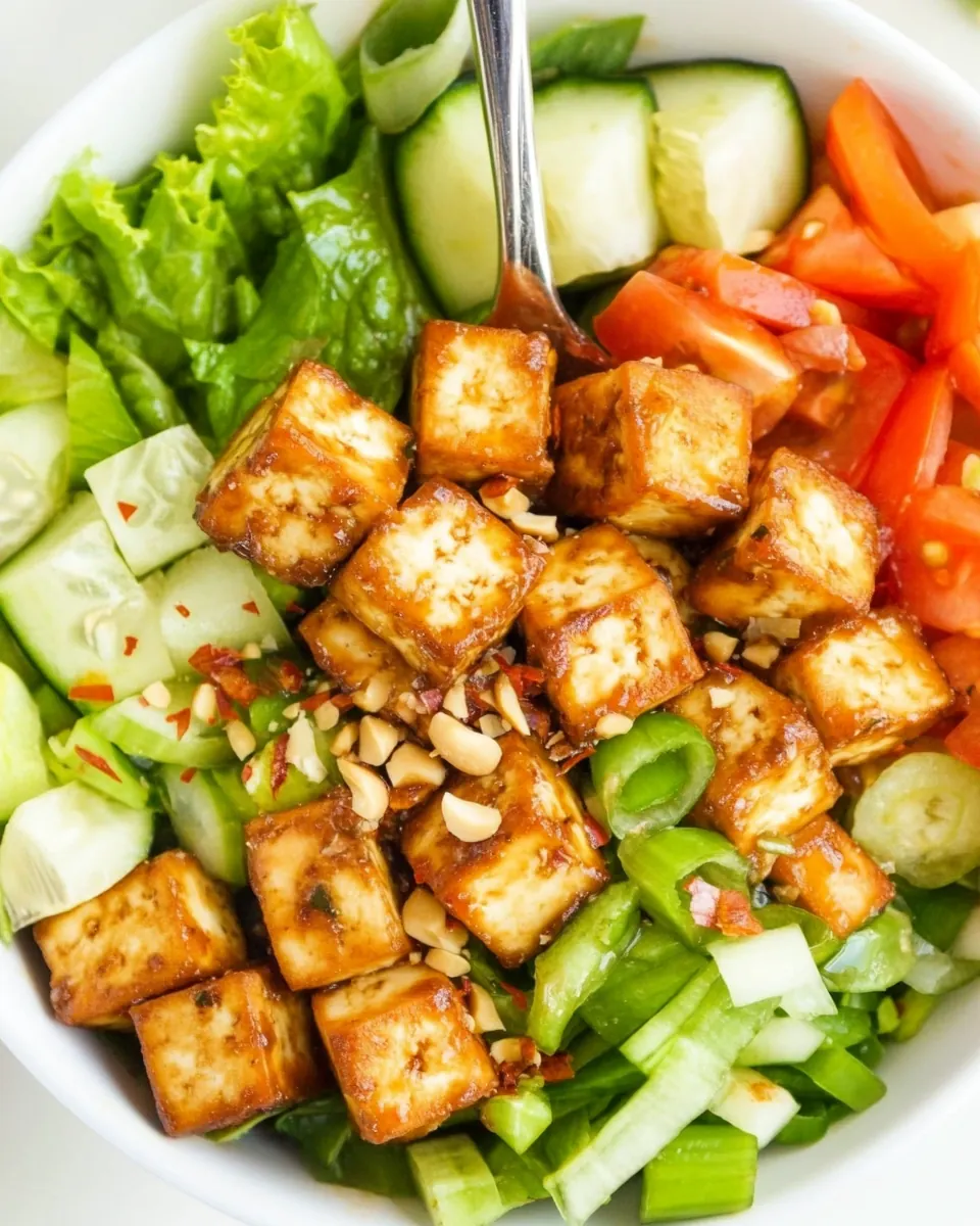 Tofu Salad with Savory Dressing