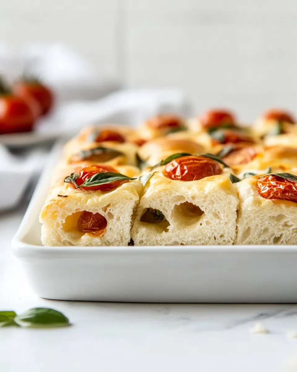 Tomato Basil Focaccia Bread