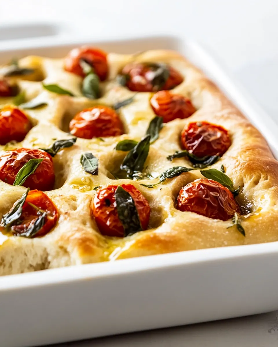 Tomato Basil Focaccia Bread
