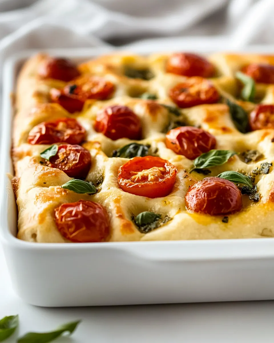 Tomato Basil Focaccia Bread