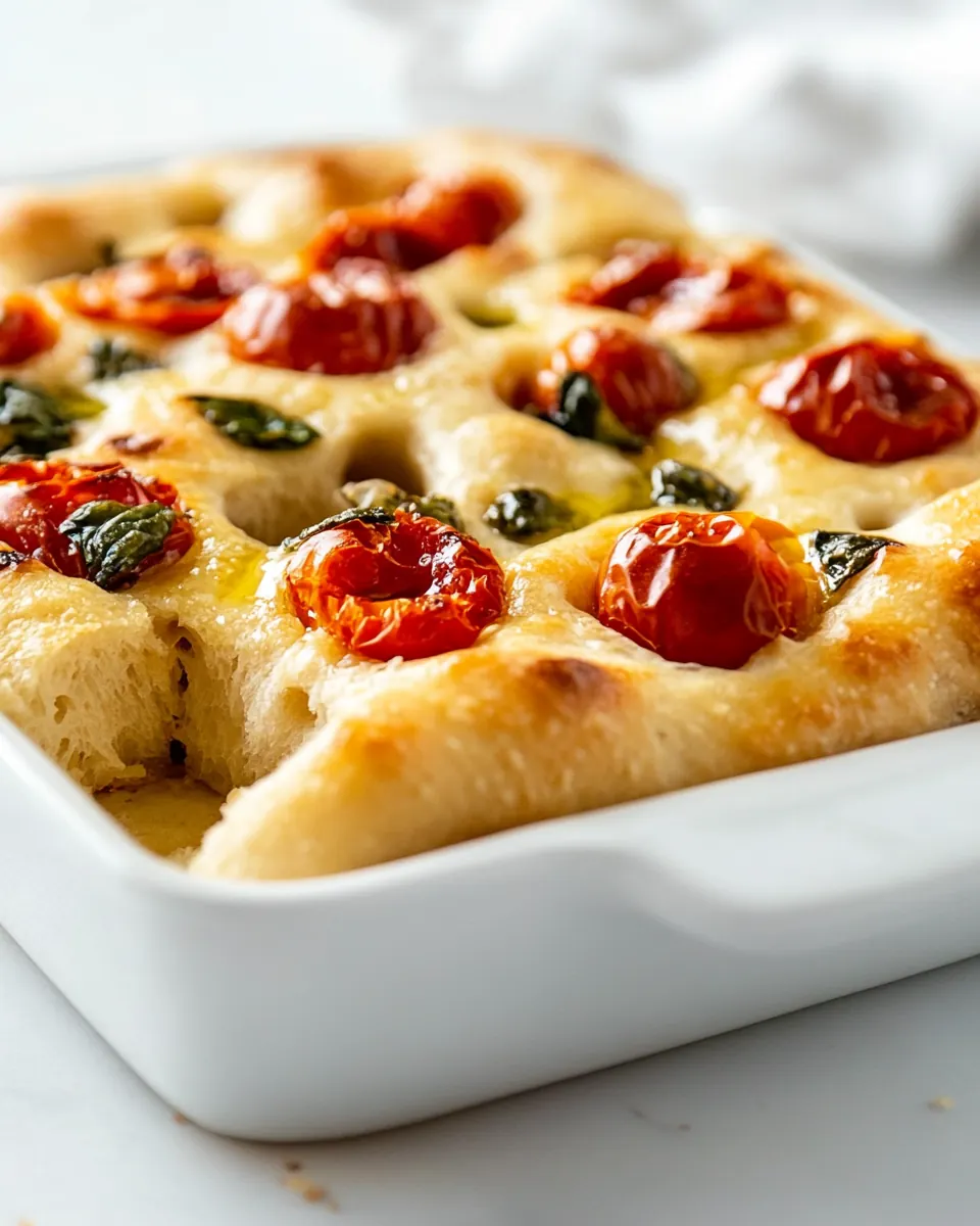 Tomato Basil Focaccia Bread