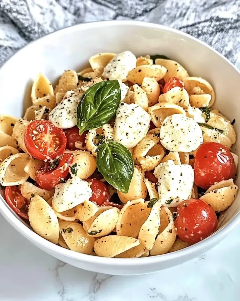 Tomato Basil Pasta Salad with Mozzarella Fontina