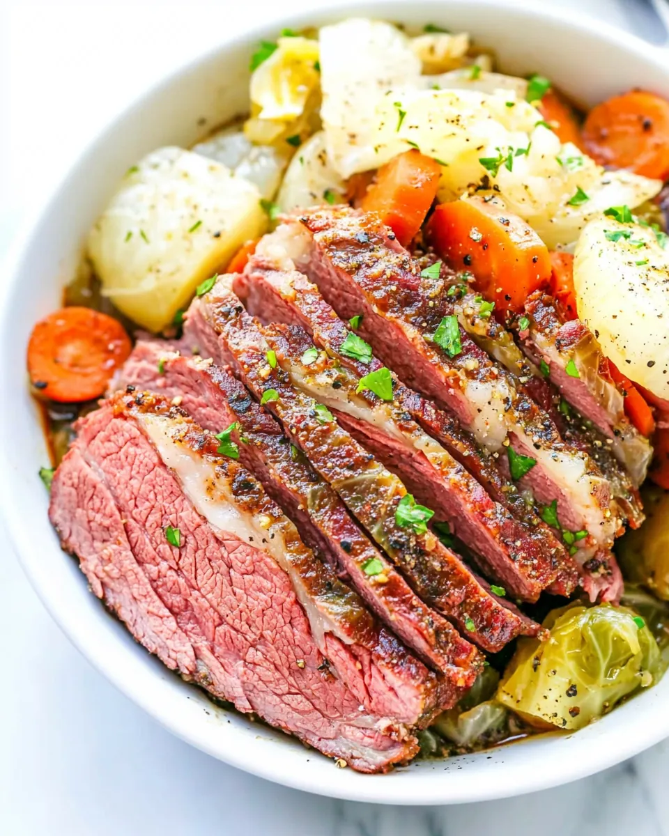 Traditional Corned Beef Cabbage