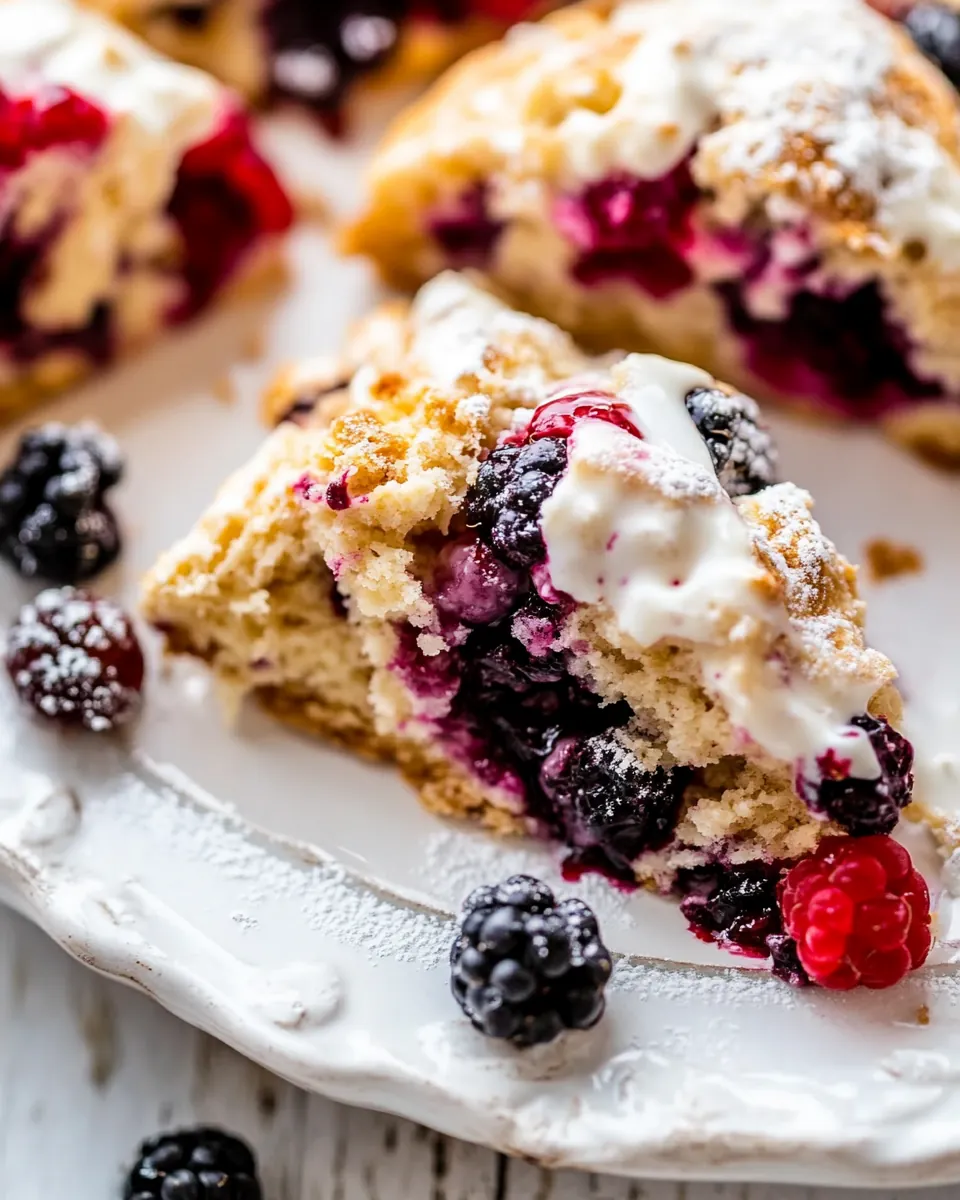 Triple Berry Buttermilk Scones