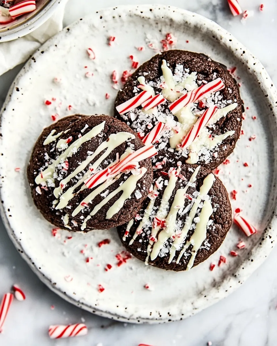 Triple Chocolate Peppermint Cookies