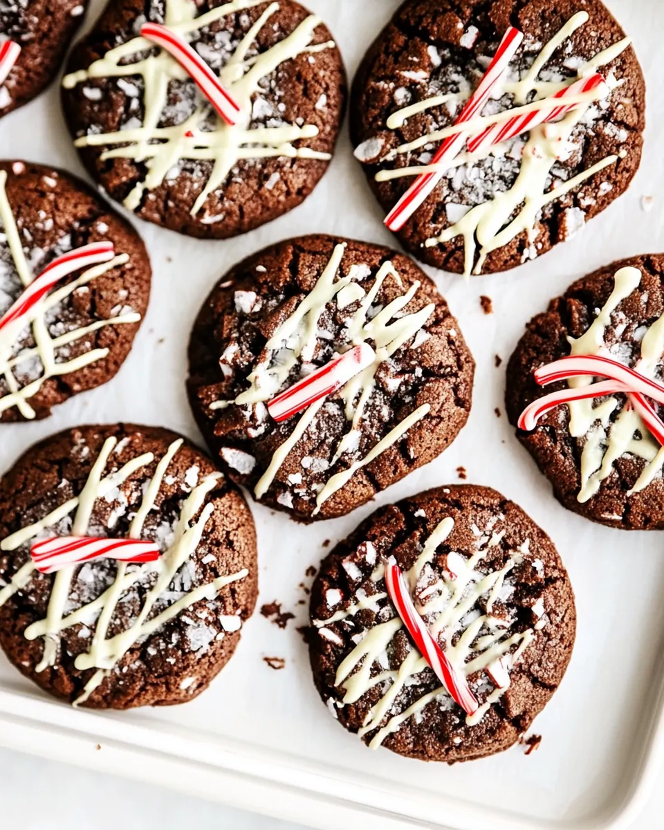 Triple Chocolate Peppermint Cookies