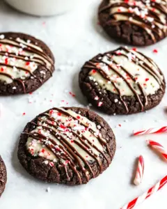 Triple Chocolate Peppermint Cookies