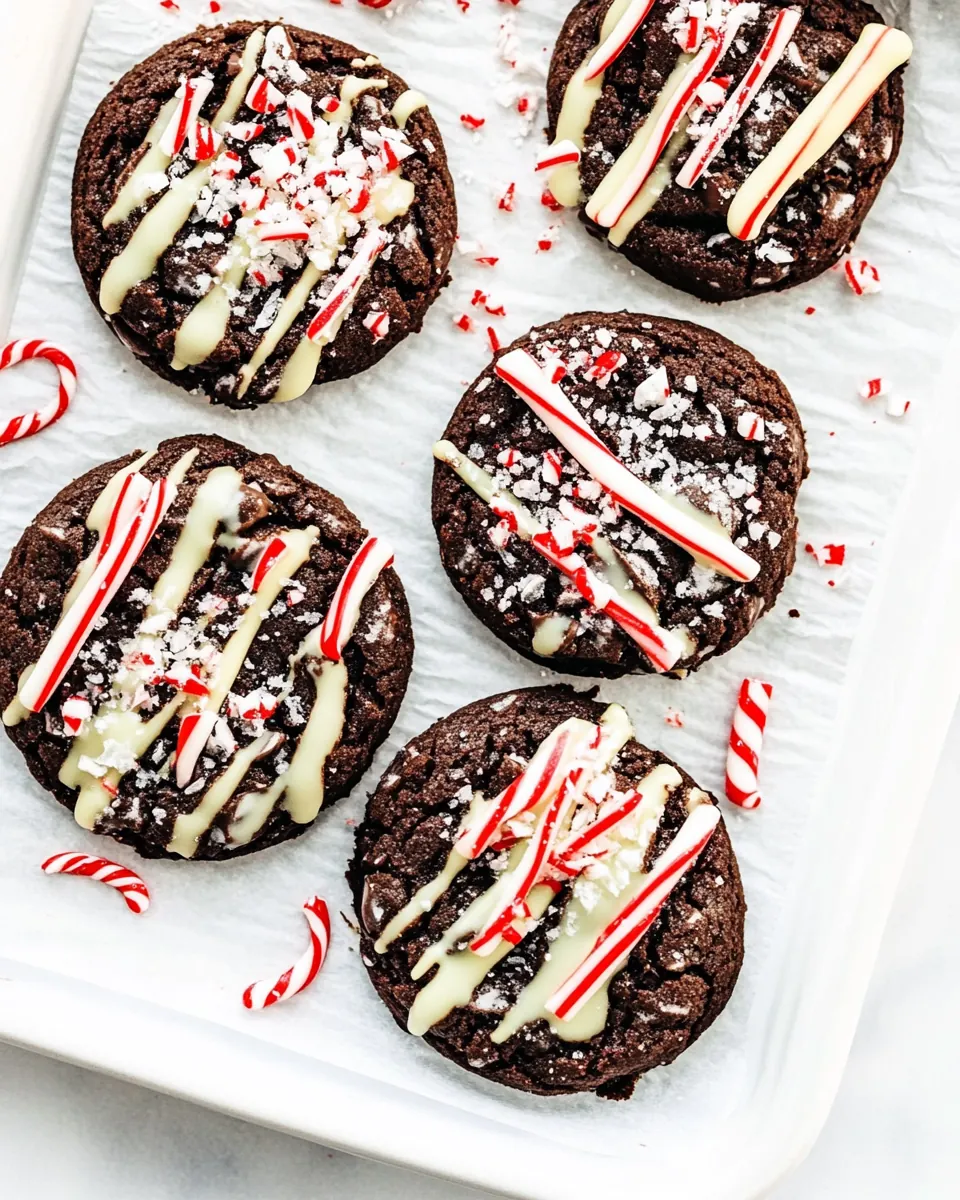 Triple Chocolate Peppermint Cookies