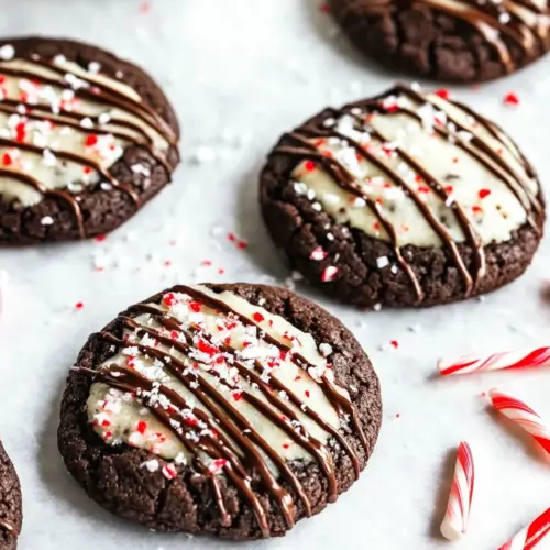 Triple Chocolate Peppermint Cookies