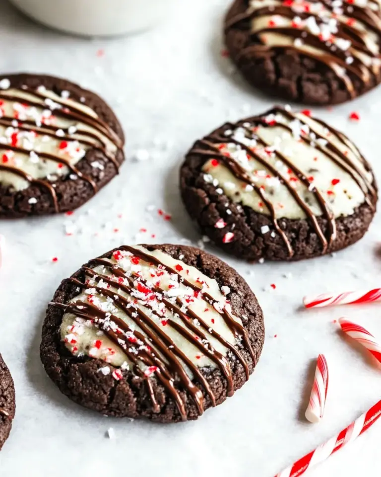 Triple Chocolate Peppermint Cookies