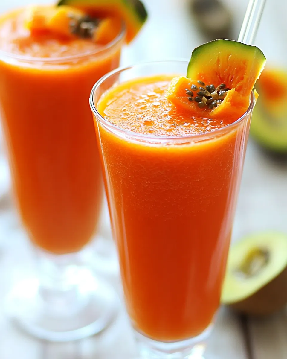 Tropical Papaya Batido Fruit Shake