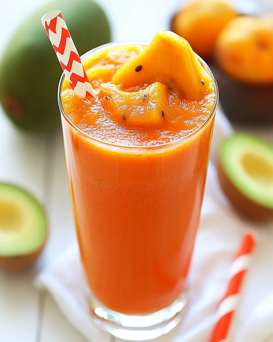Tropical Papaya Batido Fruit Shake