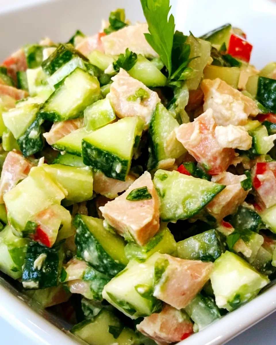Tuna Cucumber Avocado Salad