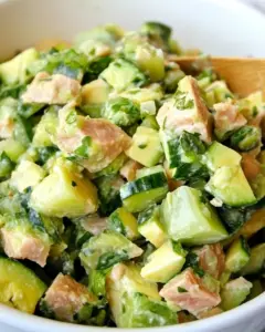 Tuna Cucumber Avocado Salad
