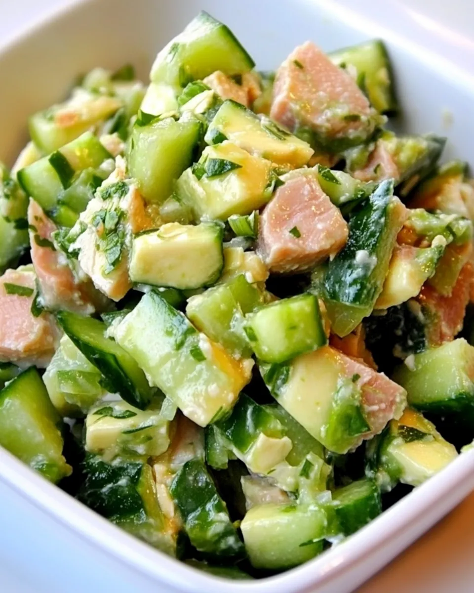 Tuna Cucumber Avocado Salad