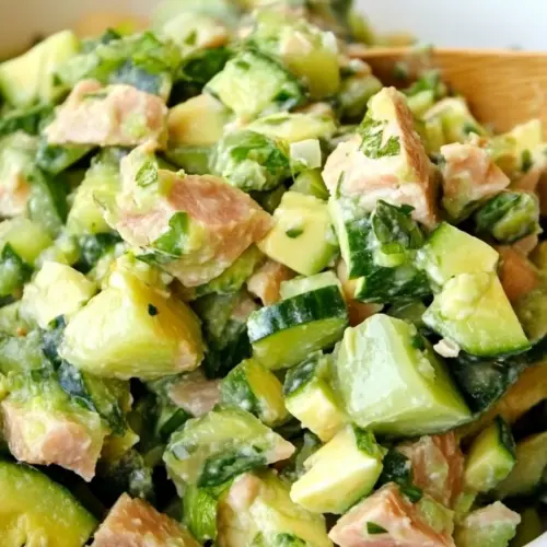 Tuna Cucumber Avocado Salad