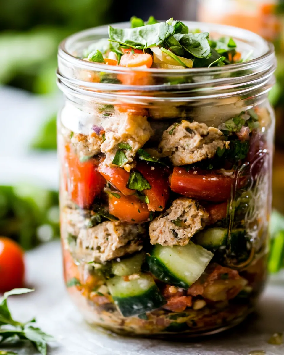 Turkey Burger Mason Jar Salad Recipe