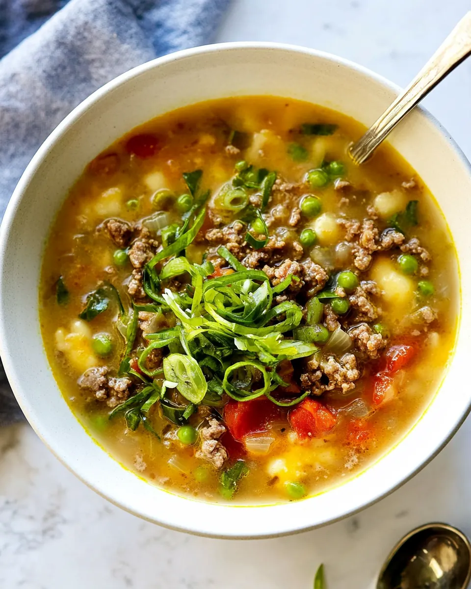 Turkey Cheeseburger Soup