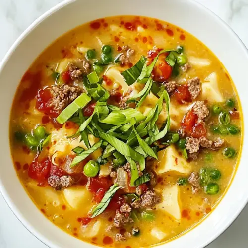 Turkey Cheeseburger Soup