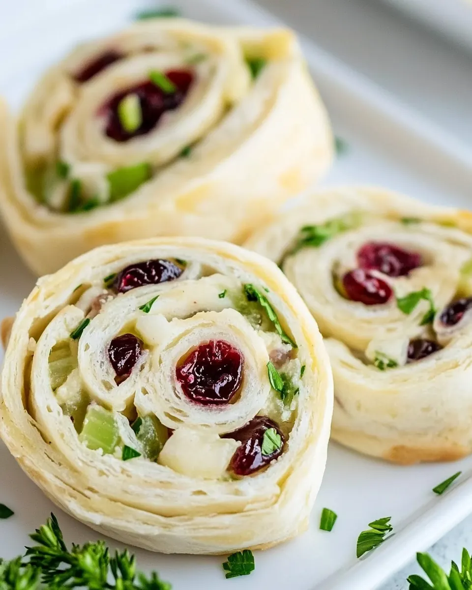 Turkey Cranberry Pinwheels