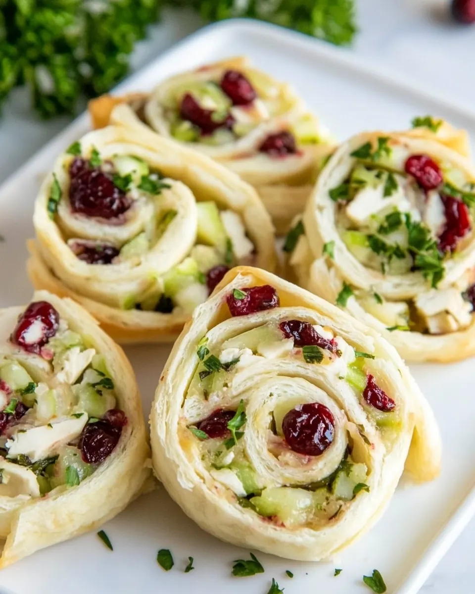 Turkey Cranberry Pinwheels