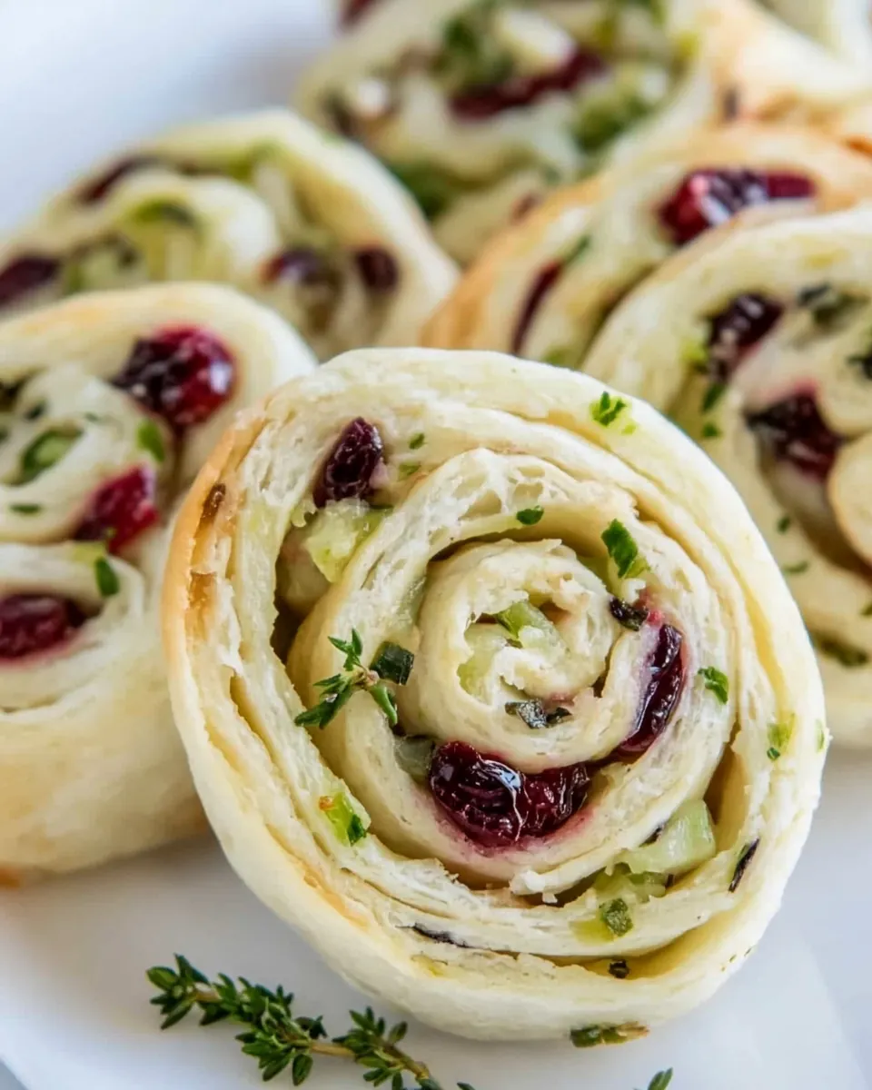 Turkey Cranberry Pinwheels