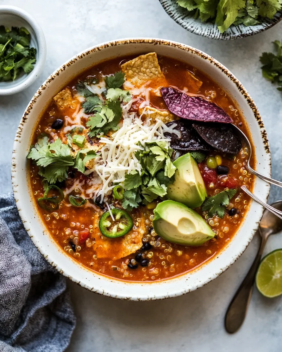 Turkey Enchilada Quinoa Soup