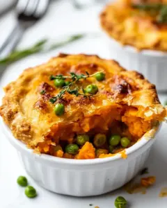 Turkey Pot Pie with Sweet Potato Topping