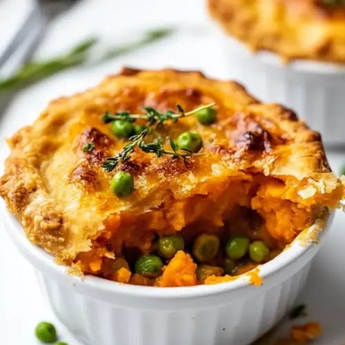 Turkey Pot Pie with Sweet Potato Topping