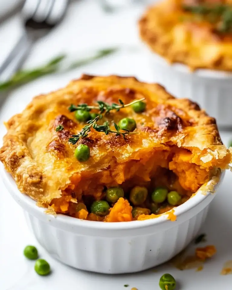 Turkey Pot Pie with Sweet Potato Topping
