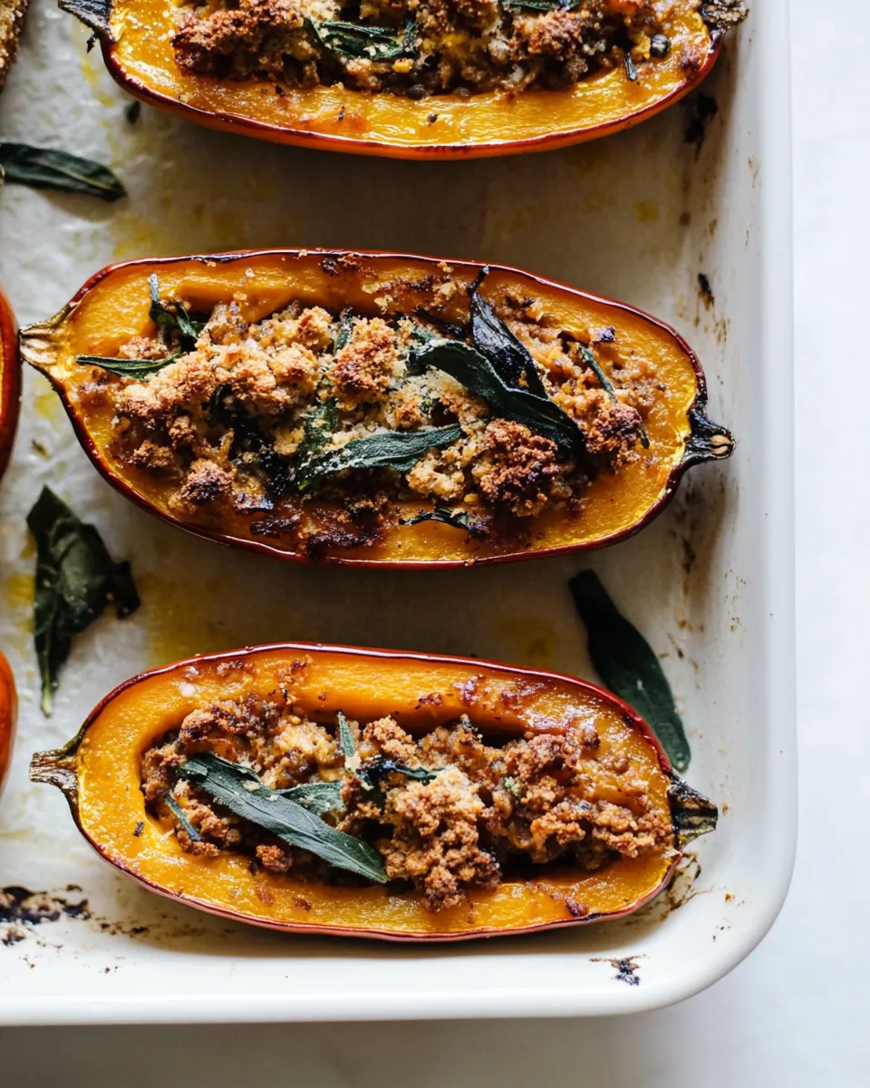 Twice Baked Honeynut Squash with Brown Butter