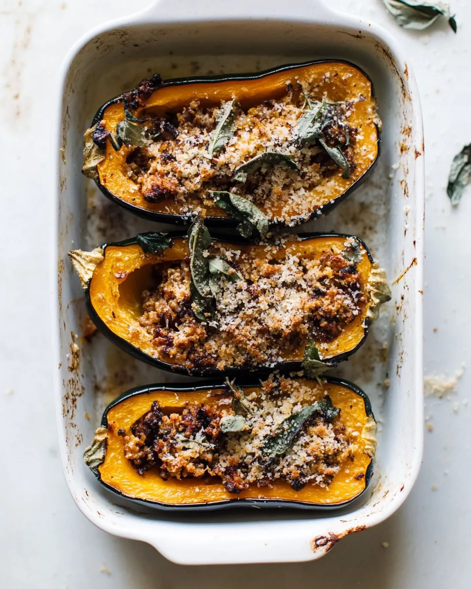 Twice Baked Honeynut Squash with Brown Butter