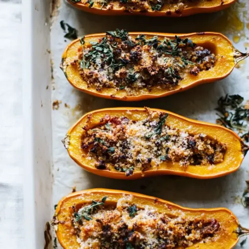 Twice Baked Honeynut Squash with Brown Butter