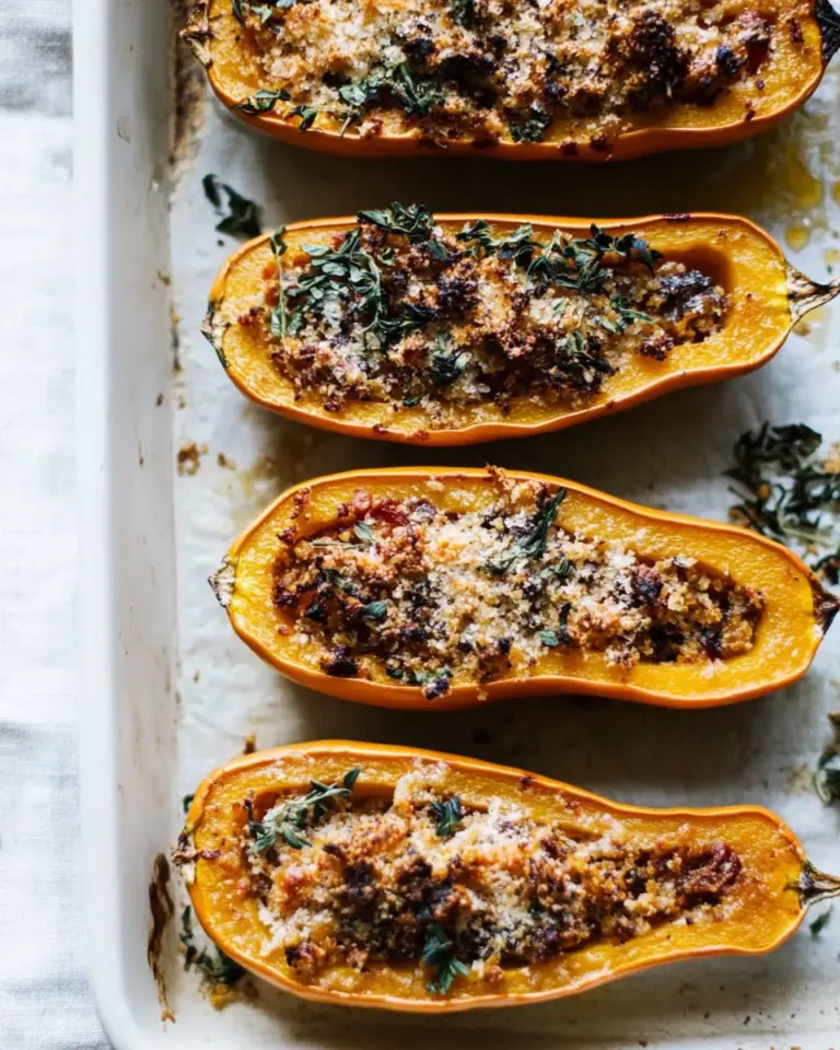 Twice Baked Honeynut Squash with Brown Butter