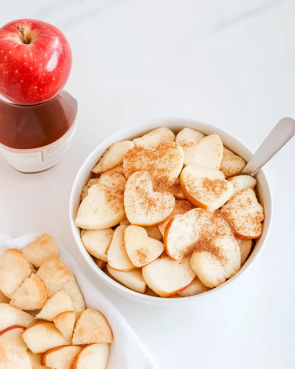 Vanilla Apples with Sweetheart Croutes