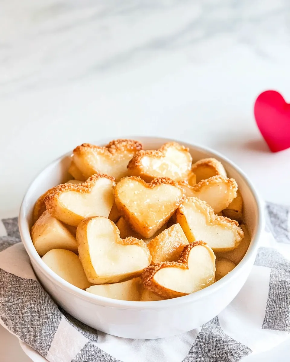 Vanilla Apples with Sweetheart Croutes