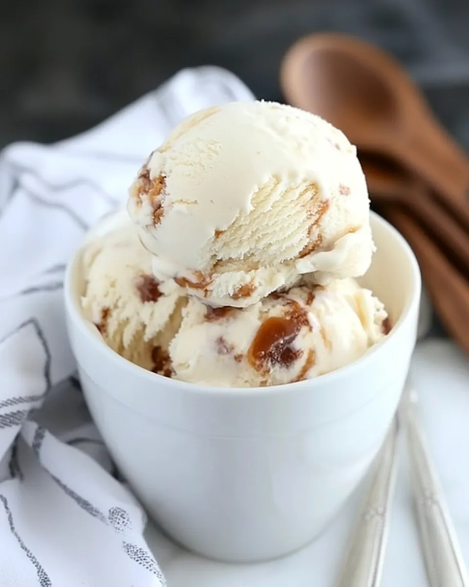 Vanilla Caramel Swirl Ice Cream