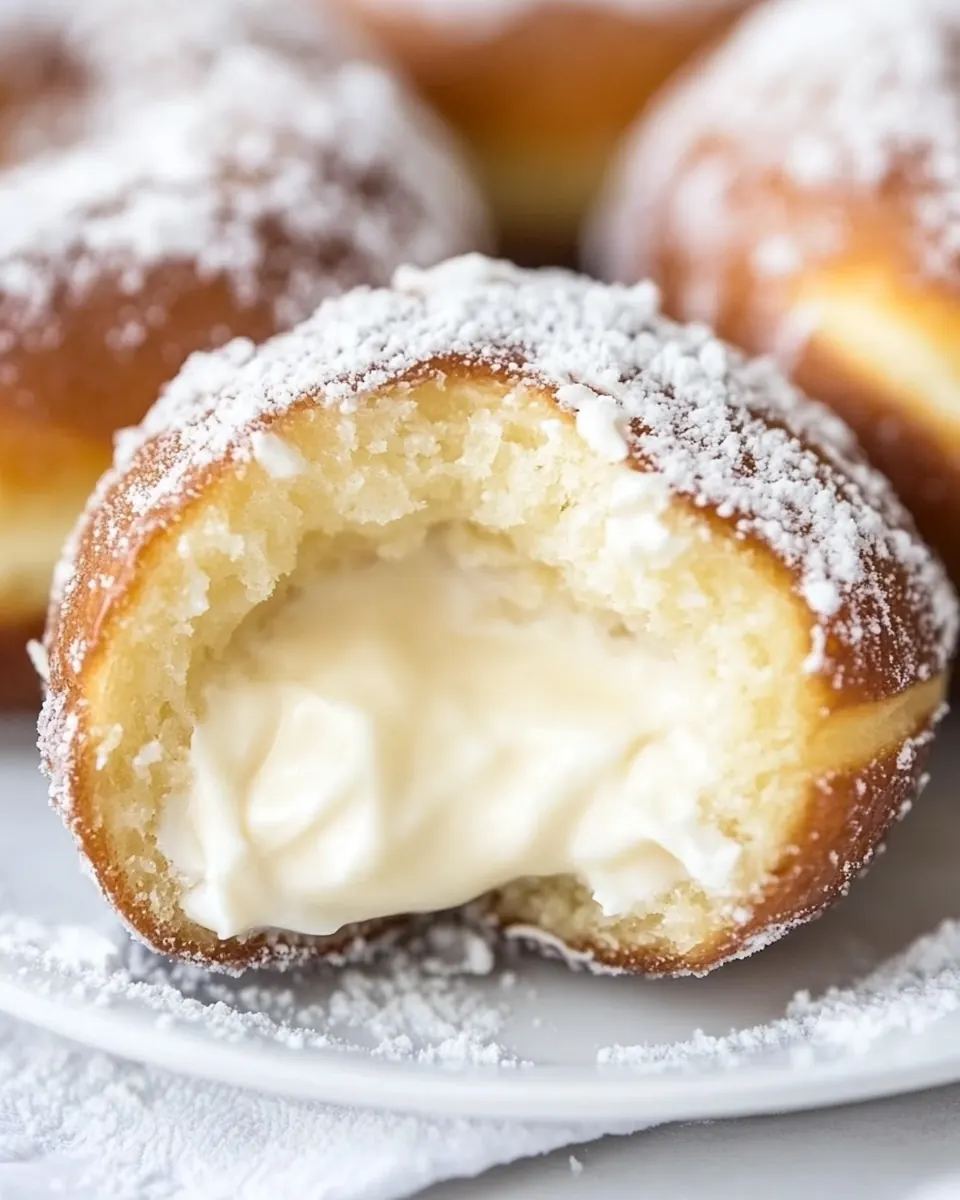 Vanilla Cream Filled Doughnuts