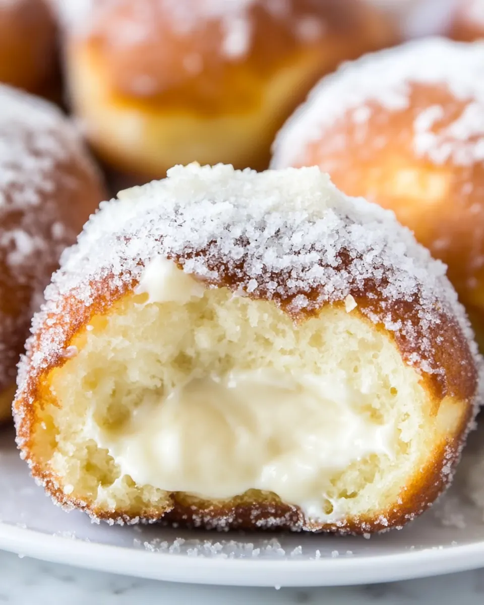 Vanilla Cream Filled Doughnuts