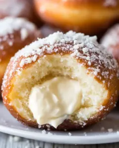 Vanilla Cream Filled Doughnuts