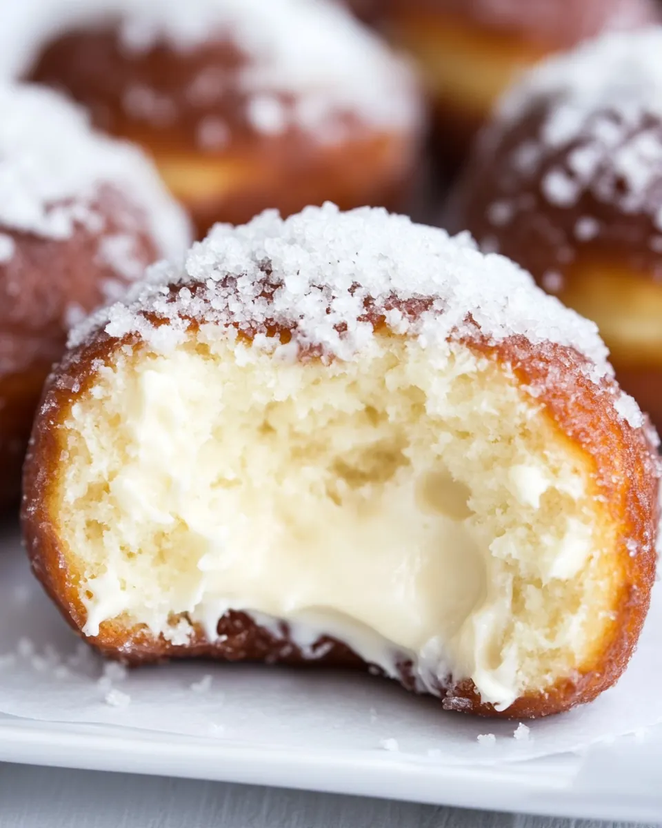 Vanilla Cream Filled Doughnuts