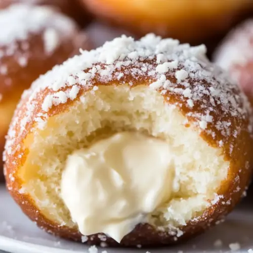 Vanilla Cream Filled Doughnuts