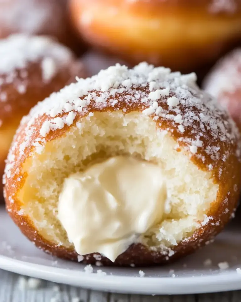 Vanilla Cream Filled Doughnuts