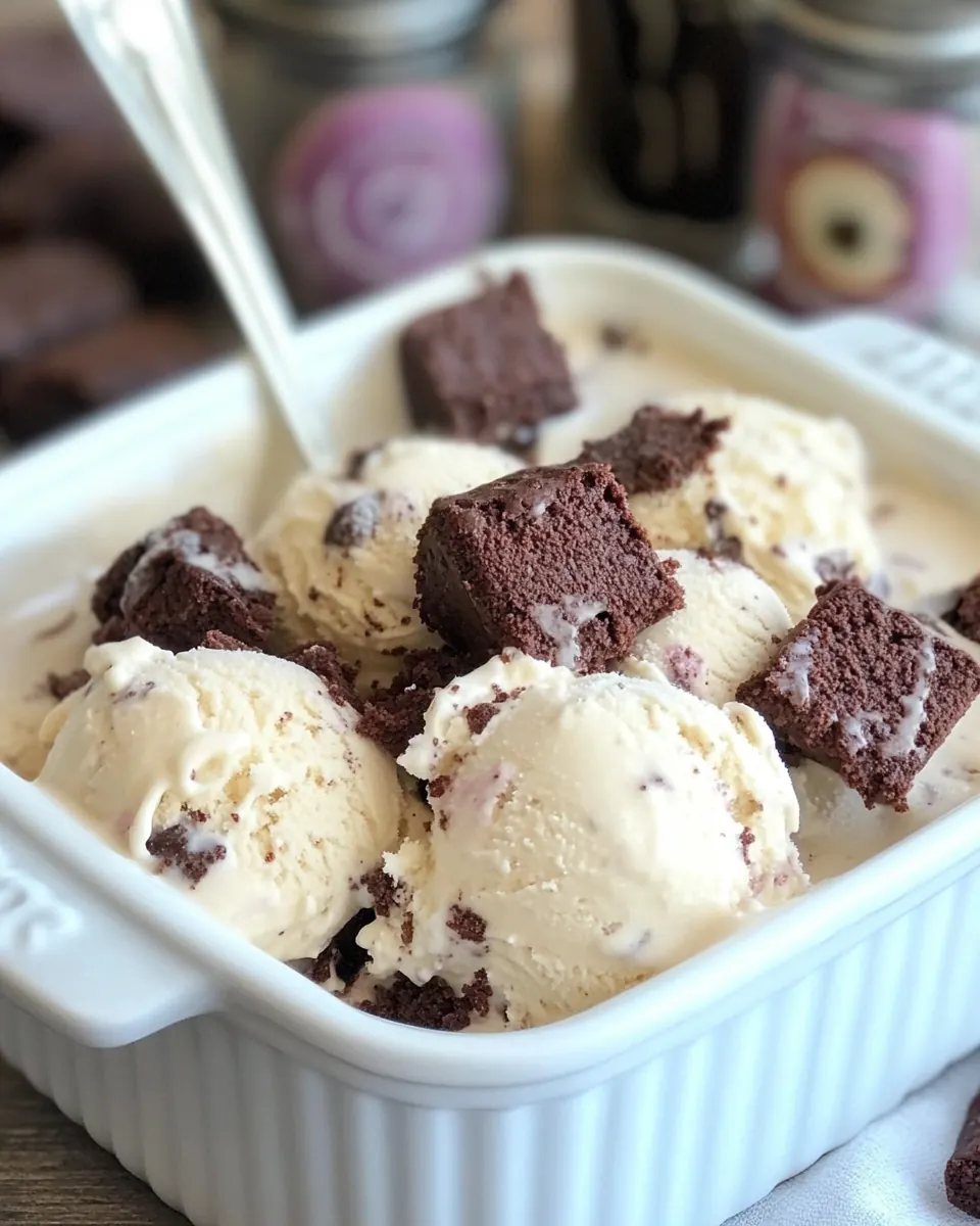 Vanilla Malted Brownie Ice Cream