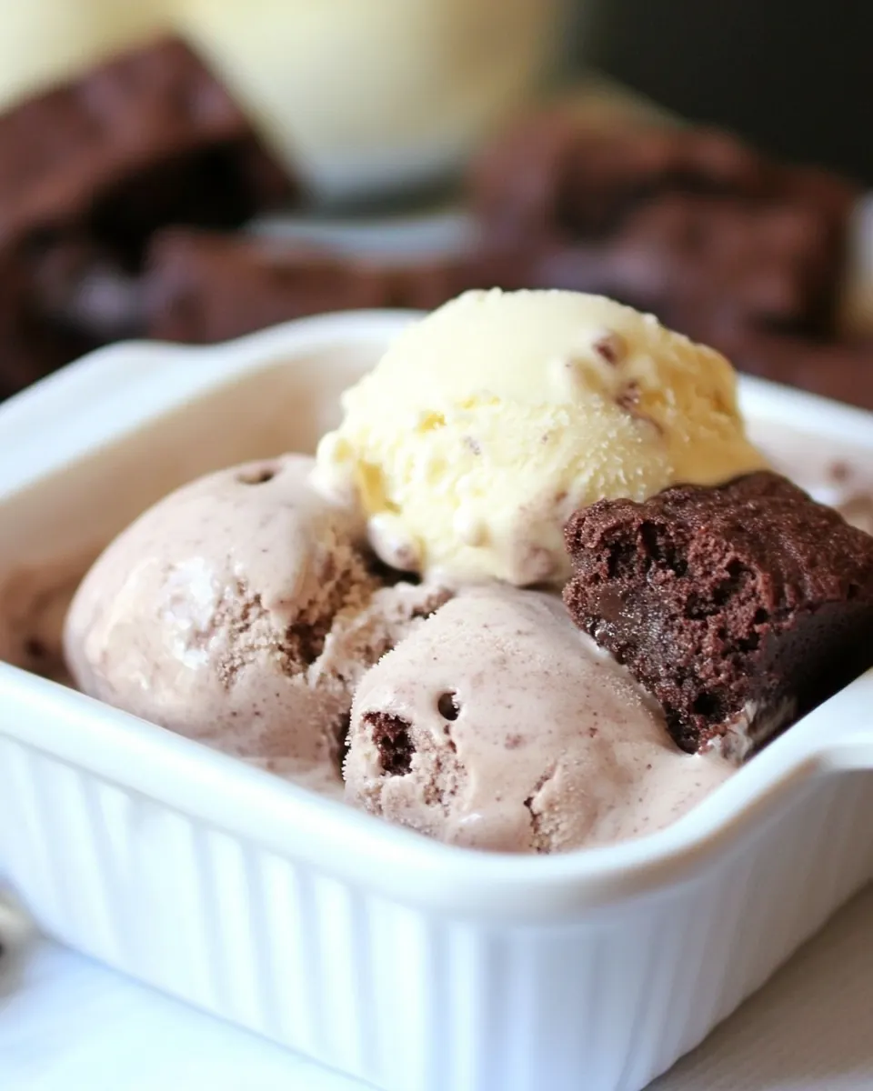 Vanilla Malted Brownie Ice Cream