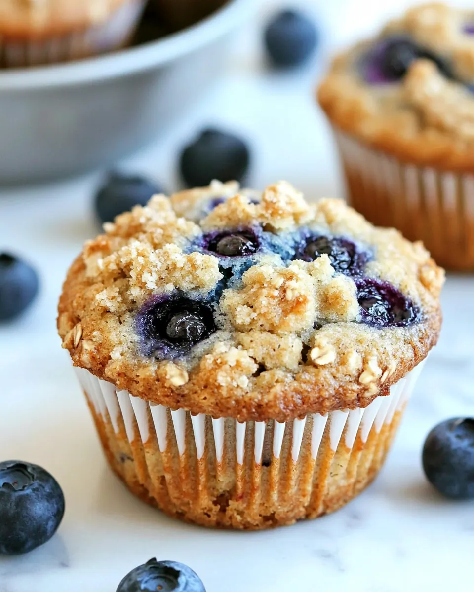 Vegan Banana Blueberry Muffins